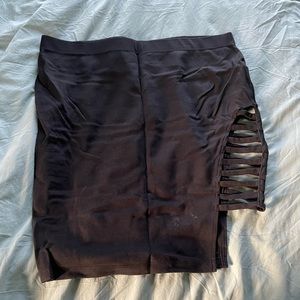 Forever 21 Black Bodycon Miniskirt with Cutouts, 2X